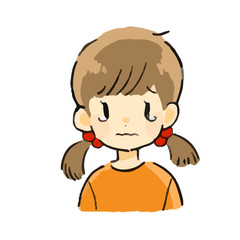 表情　女の子　泣く