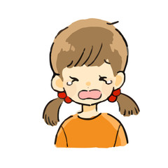表情　女の子　泣く
