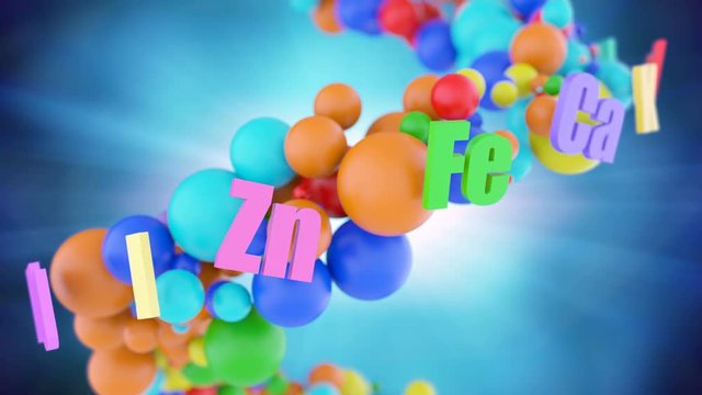 Concept of healthy organism with colorful vitamins