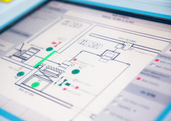 Industrial scheme on the touchscreen.