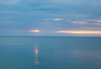 Calm sea in a cloudy morning