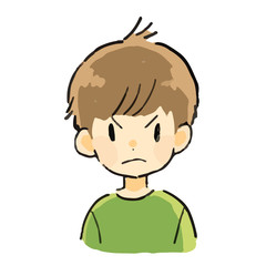 表情　男の子　怒る