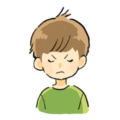 表情　男の子　怒る