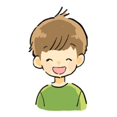 表情　男の子　笑顔