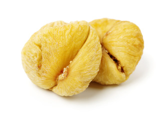 dried fig on white background 