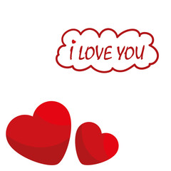 Postcard template with hearts and a text sample.