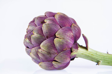 Obraz premium A single artichoke flower on a white background