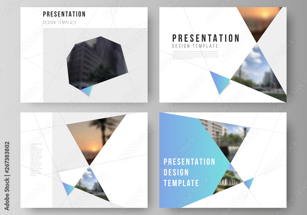 Poster the minimalistic abstract vector layout of the presentation slides design business templates. creati