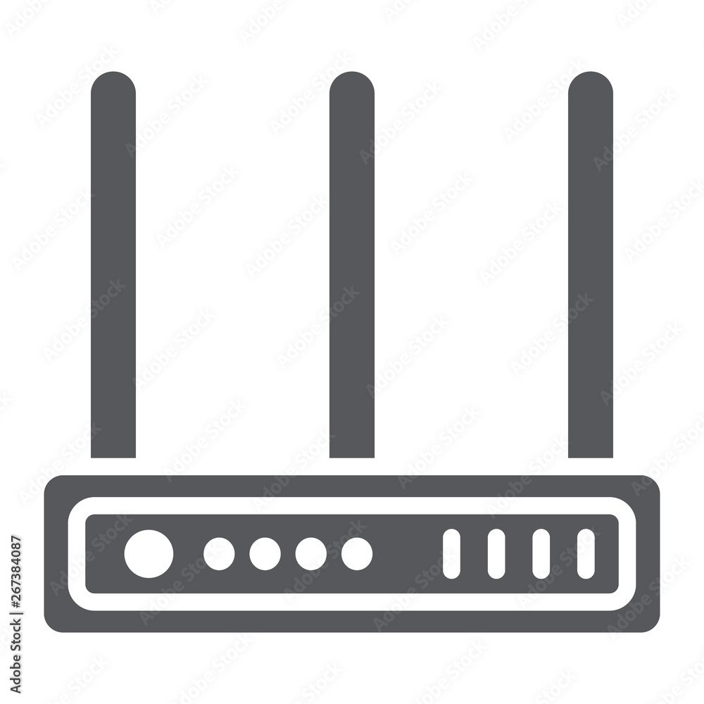 Poster wifi router glyph icon, network and connection, internet sign, vector graphics, a solid pattern on a