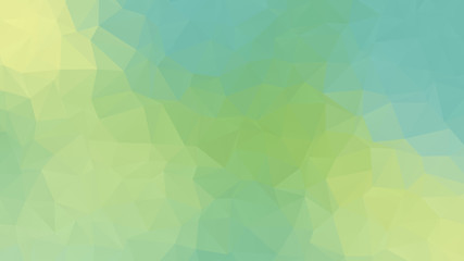 Green and yellow polygonal background with blurred gradient and white outlines, vector illustration