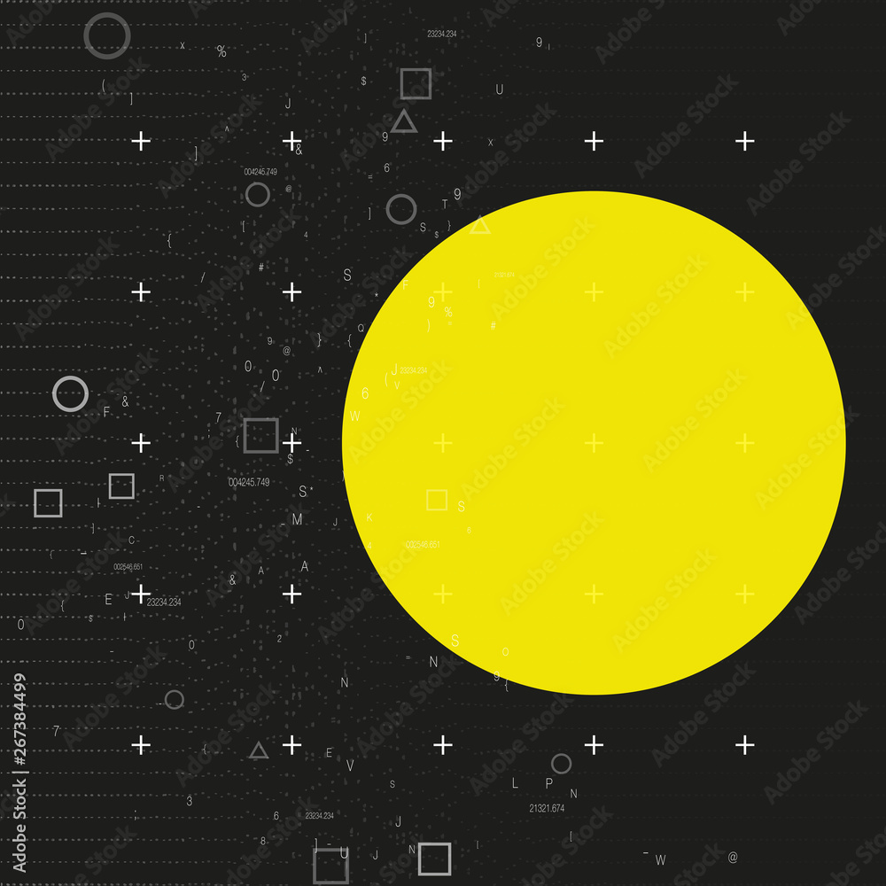 Poster trendy modern science or technology 3d background with dynamic particles. cyberspace grid. futuristi