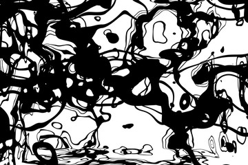 Abstract background from white black lines. 3d rendering