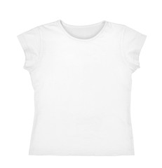 baby white t-shirt on isolated white background