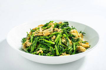 Chinese national cuisine gourmet fennel scrambled eggs