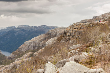 View from trail to Preikestolen, Norway.