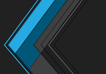 Abstract blue grey arrow polygon direction design modern futuristic background vector illustration.