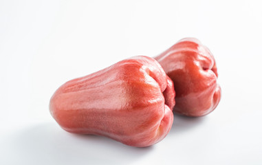 Tropical fruit red lotus on white background