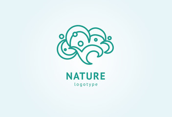 Abstract nature logo icon vector design. Healthy eco food, ecology, spa, business, diet , yoga, Environment day vector logo. Editable Design. Fitness web icon.