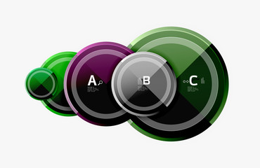 Circle geometric abstract background template for web banner, business presentation, branding, wallpaper