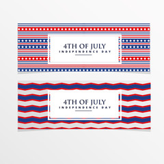 Happy independence day card United States of America. American Flag paper design, vector illustration.