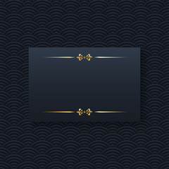 Golden frame minimalistic template with text space