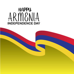 Happy Armenia independence day vector template. Design for banner, greeting cards or print. Celebration national day. - Vector