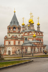 Fototapeta na wymiar Solikamsk, Russia - May 03.2019: Savior Church - a monument of architecture of the late 17th century