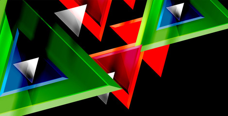 Dynamic triangle composition abstract background