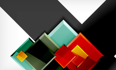 Colorful square and rectangle blocks background