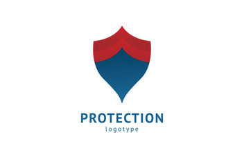 Shield icon. Vector flat style illustration Abstract business security Agency logo template. Logo concept of antivirus, protection, insurance, privacy, guard.