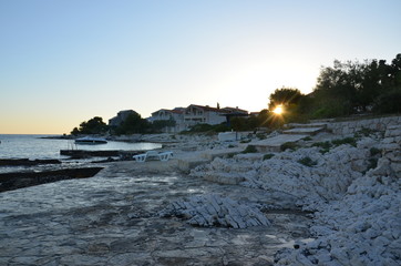 sunset over the sea