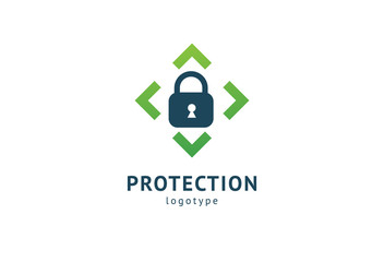 Shield icon. Vector flat style illustration Abstract business security Agency logo template. Logo concept of antivirus, protection, insurance, privacy, guard.