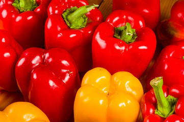 colorful mix of the freshest red and yellow paprika, bell pepper