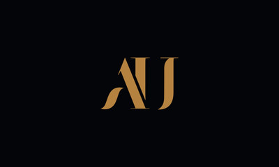AU logo design template vector illustration