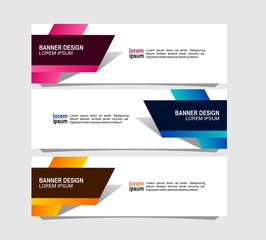 modern banner design with gradient colors