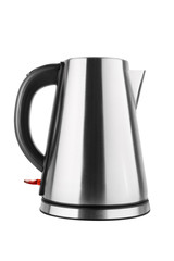 Steel electric kettle isolated