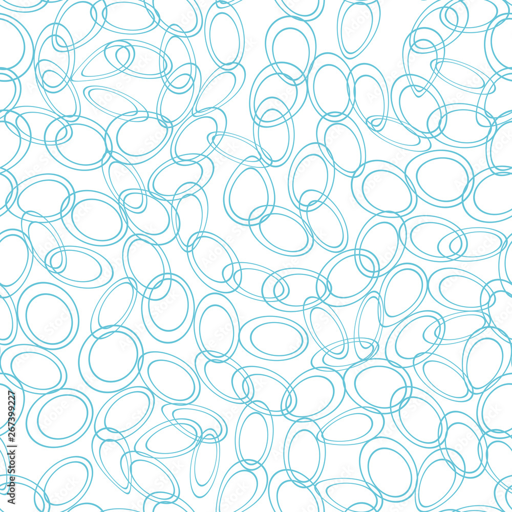 Poster Simple circle shapes background. Vector geometric abstract seamless pattern.