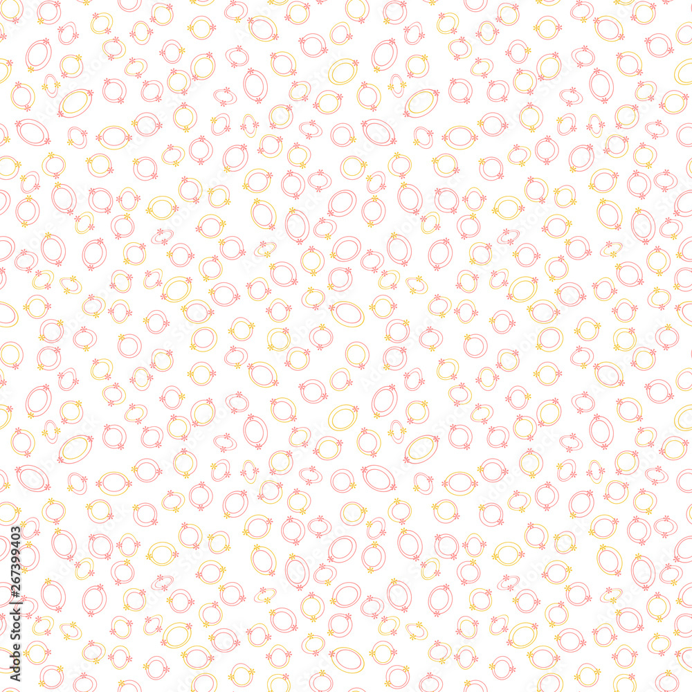 Poster Simple circle shapes background. Vector geometric abstract seamless pattern.