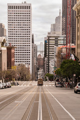 Fototapeta na wymiar California Street cable car