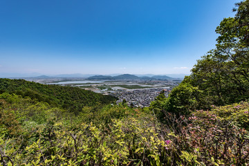 八幡山からの琵琶湖風景