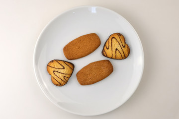 Assorted shortbread dough biscuits