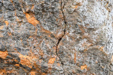 Rock texture and surface background. Cracked and weathered natural stone background.