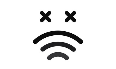 Vector illustration concept of the broken heart and wifi icon.