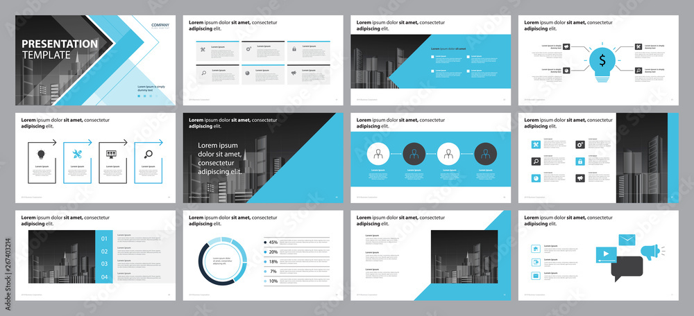 Aufkleber business presentation page layout template design and use for brochure ,book , magazine, annual repo