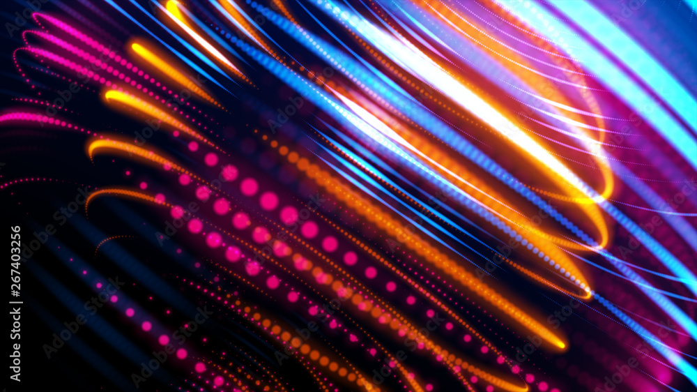 Wall mural future business investing in world cyber metaverse technology in digital space 3d rendering backgrou