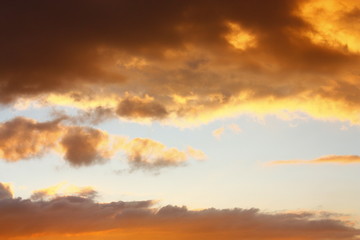 sunset in the sky