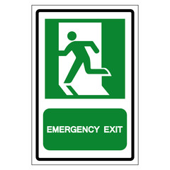 Emergency Exit Symbol Sign, Vector Illustration, Isolate On White Background Label. EPS10