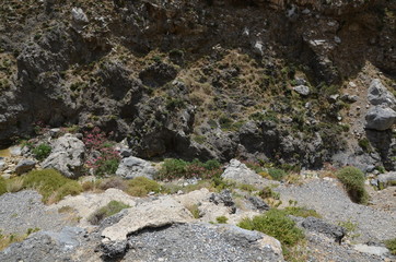 Greece Crete landscape mountains road panorama sea shore sun beach