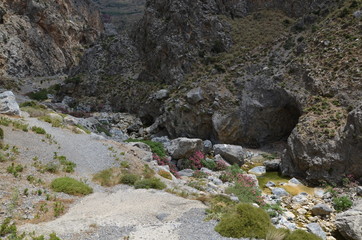 Greece Crete landscape mountains road panorama sea shore sun beach
