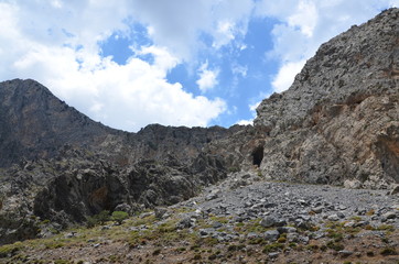 Greece Crete landscape mountains road panorama sea shore sun beach